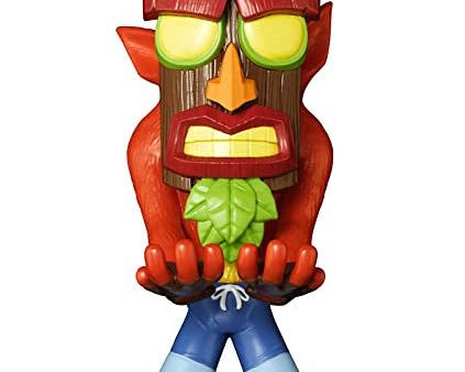 (Falta 1 pluma) Exquisite Gaming Cable Guy Aku Crash Bandicoot, Soporte de sujeción o Carga para Mando de Consola y o Smartphone de tu Personaje Favorito con Licencia de Activision. Producto con Licencia Oficial Embalaje Deteriorado Online now