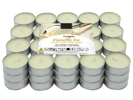 Pack de 60 Velas de té aromáticas de Vainilla Embalaje Deteriorado on Sale