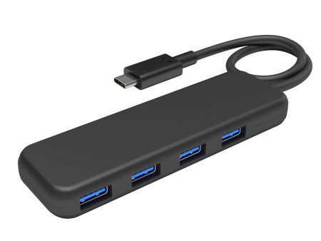 KabelDirekt - Hub & adaptador USB, conector USB-C, 4 puertos USB 3.0 (formato delgado, amplía las opciones de conexión en PC portátil tableta smartphone, compatible con MacBook, USB SuperSpeed 5 Gbit s, negro) Reacondicionado For Cheap