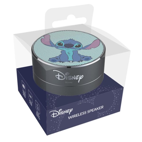 Altavoz Bluetooth Disney Stitch ERT GROUP, Altavoz Portátil de 3 W, Micrófono Incorporado y Radio FM, Ranura para Tarjeta Micro SD, Batería Recargable, Compatible con Teléfonos, Tabletas y más Embalaje Deteriorado Sale