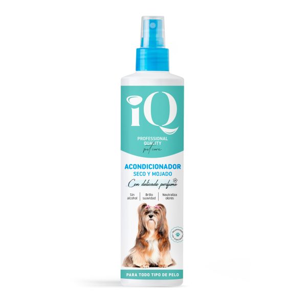 iQ Pet Care - Acondicionador Seco y Mojado para Mascotas – Brillo, Suavidad y Cuidado sin Irritación - Spray - 300 ml Embalaje Deteriorado (Cad: 12 09 2028) Sale