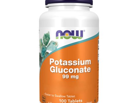 Now Foods, Gluconato de Potasio (Potassium Gluconate), 99mg, 100 Tabletas Veganas, Sin Gluten, Sin Soja, Vegetariano, No GMO Embalaje Deteriorado (Cad: 31 05 2025) Online Sale